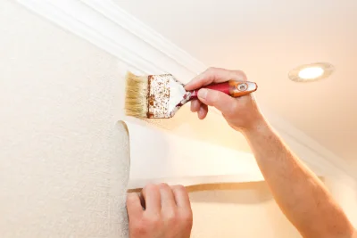 Pose de papier peint à Rouze — revêtements muraux et toiles de verre